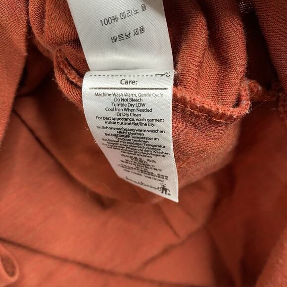 Smartwool Sweater Top Womens M Purple Brick Cowl Neck 100% Merino Wool Pullover - Picture 7 of 8